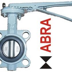 Затвор поворотный межфланцевый маслобензостойкий ABRA-BUV-VF863D080H Ду80 Ру16 с рукояткой