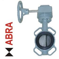 Затвор поворотный межфланцевый маслобензостойкий ABRA-BUV-VF863D100G Ду100 Ру16 с редуктором